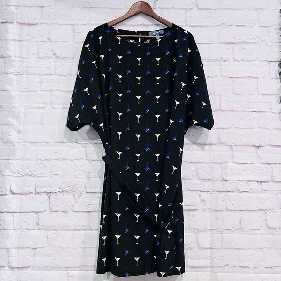 Modcloth Just A Little Something Dress Plus Size 2X Belted Shift Retro New - Picture 2 of 11